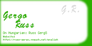 gergo russ business card